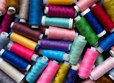 Collection Of Colorful Threads Stock Photo Image Of Stitch Spool