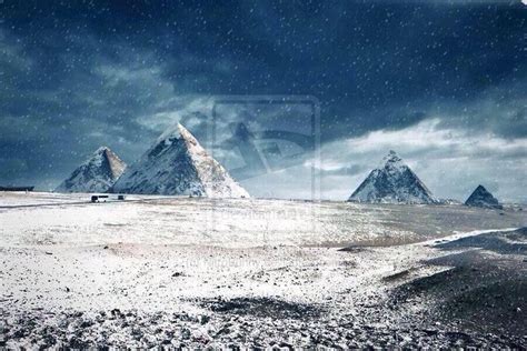 Snow In Cairo Egypt Cairo Pyramids Of Giza