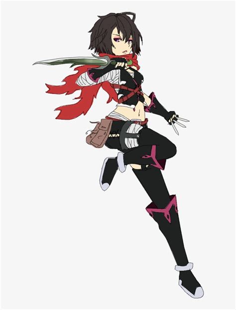 Black Anime Girl Assassin Outfit