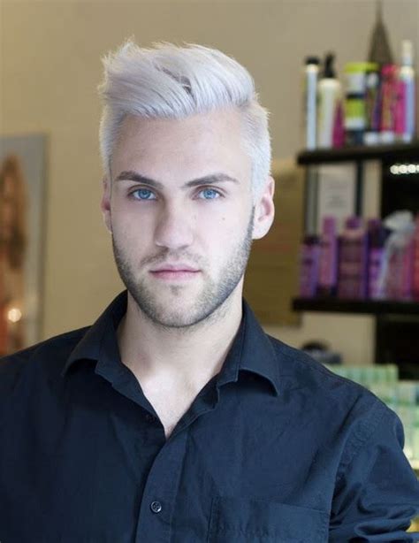 Platinum Shades For Men Guys With White Hair Mens Hair