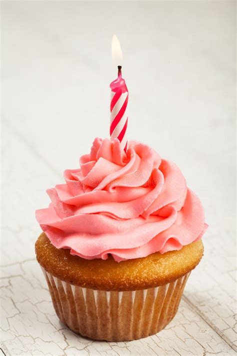 Birthday Cupcake Stock Image Image Of Frosted Delicious 33783377