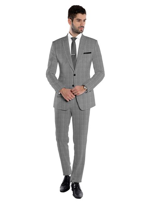 Black And White Glen Check Suit