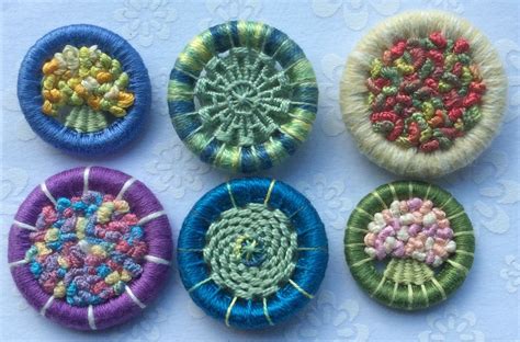 Dorset Button Variations With Bullion Knot Floral Decoration Diy Buttons Crochet Buttons Types