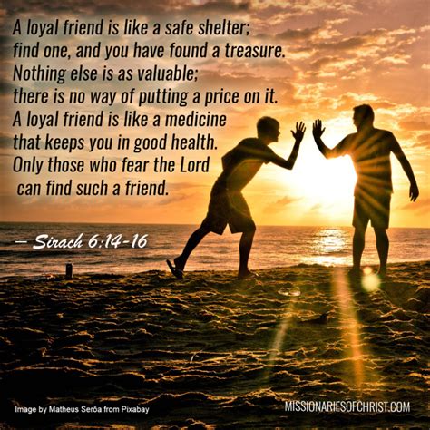 Bible Verse On Finding A Loyal Friend Missionaries Of Christ