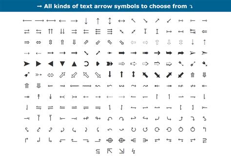 💘 Arrow Symbols Easy⇗² Copy⇔paste