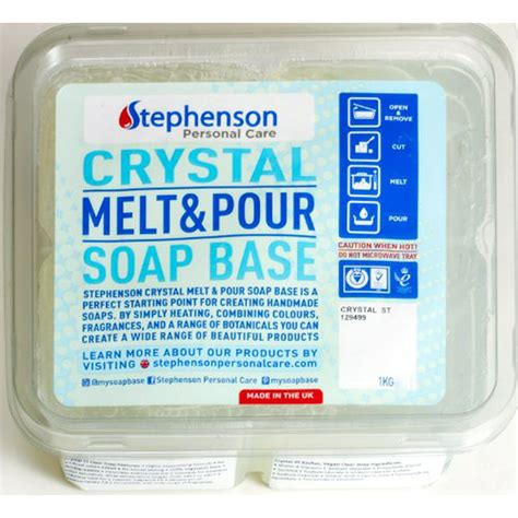 2lb Clear Stephenson Melt And Pour Soap Base Crystal St