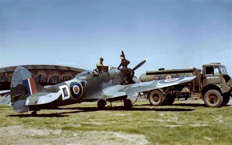 A Spitfire Mk Xiv From Sqn Rcaf At Wunstorf Germany In April