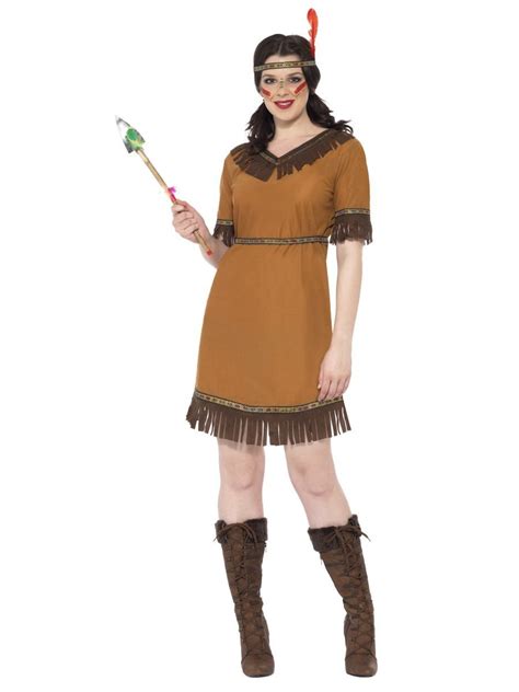 Native American Inspired Maiden Costume A Dress Belt And Headband