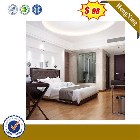 Latest Modern Melamine Wooden Hotel Bedroom Furniture King Bed China