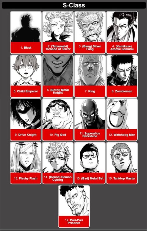 One Punch Man S Class Heroes One Punch Man Manga One Punch Man One