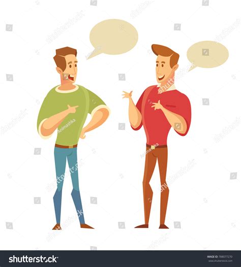 Two Men Talking Each Other Discussion Stock Vector Royalty Free 788077270 Shutterstock