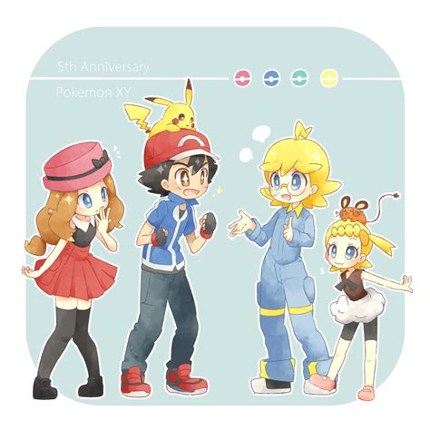 Akasaka Qv92612 Ash Ketchum Bonnie Pokemon Clemont Pokemon Dedenne Pikachu Serena