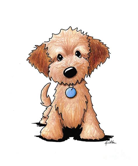 Goldendoodle Puppy By Kim Niles Cute Dog Drawing Puppy Art Dog Drawing