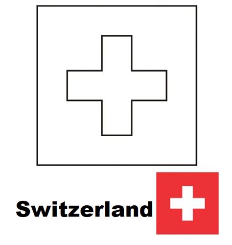 Blog De Geografia Switzerland Flag Coloring Page