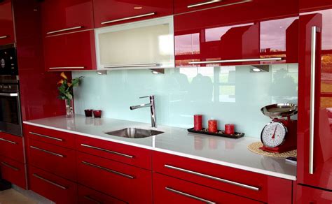 Red High Gloss Kitchen Cabinets Gaper Kitchen Ideas
