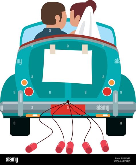 Just Married Window Stock Vector Images Alamy