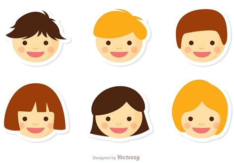 Kids Faces Free Vector Art 5320 Free Downloads
