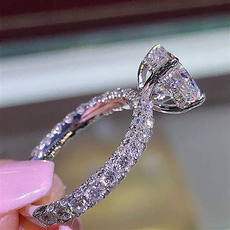 Tanishq jewellers offers you an excellent collection of gold finger ring designs for both men and women online in india at the best price. Sparkling Fake Finger Ring Engagement Bridal Wedding Band ...