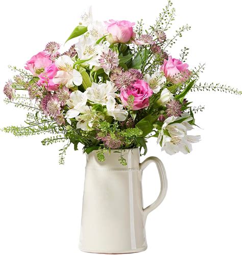 Fresh Flower Delivery Of Pink Roses And White Alstroemeria Letterbox