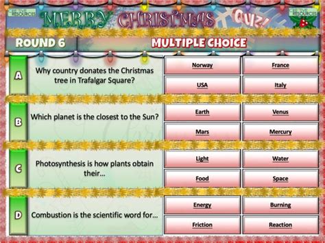 Ks3 Science Christmas Quiz Teaching Resources