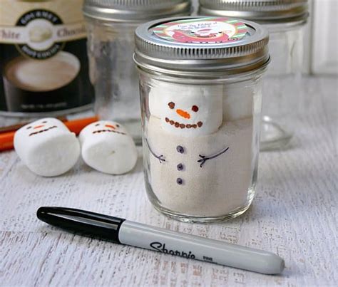Melted Snowman Hot Chocolate T Jars