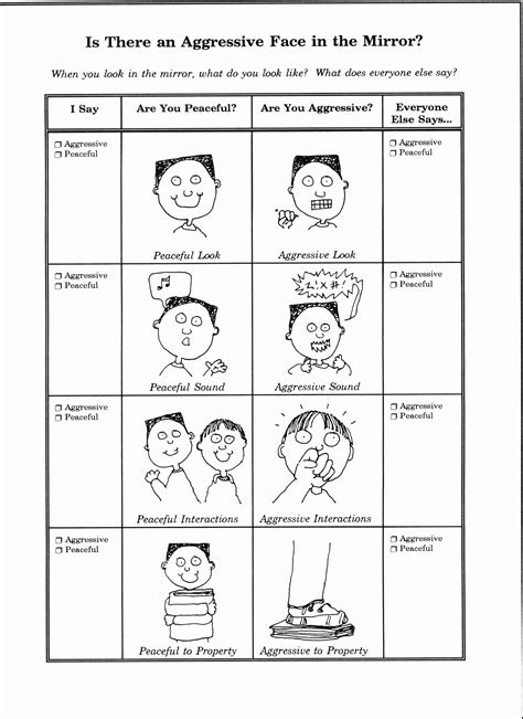 new student social emotional education self control worksheets