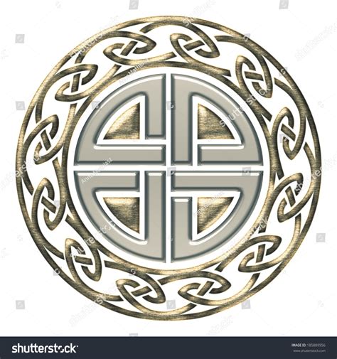 Thors Shield Knot Celtic Protection Symbol Stock Photo