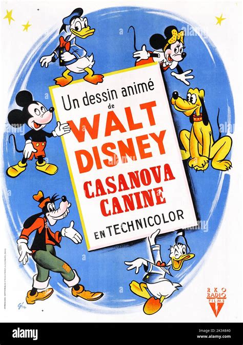 Vintage 1940s French Film Poster For Canine Casanova Casanova