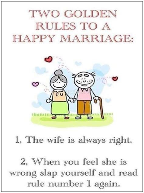 Rules For A Happy Marriage Marriage Jokes Funny Marriage Jokes