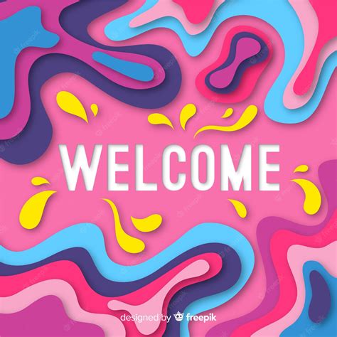 Free Vector Abstract Welcome Composition With Origami Style