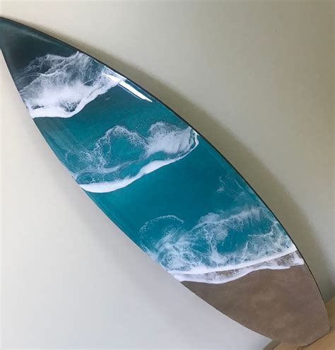 Resin Surfboard Artresin Wall Artresin Boardresin Artepoxy Etsy