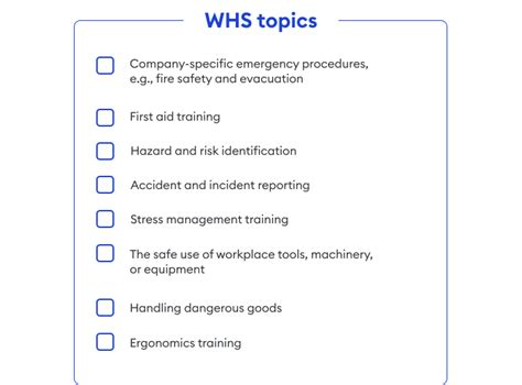 What Whs Is And How To Organize Whs Training An Employers Guide