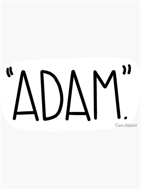 Adam Vine Reference Sticker Sticker For Sale By Camilleabbott Redbubble
