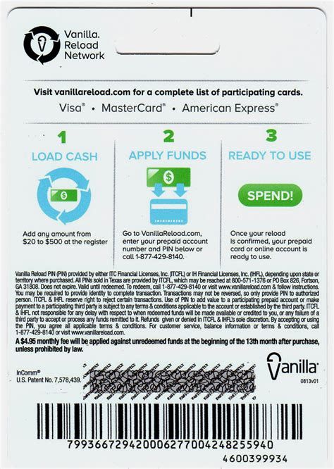 The onevanilla card is a reloadable choice to a conventional bank account. How To Use Vanilla Reload Cards to Load your Bluebird Card