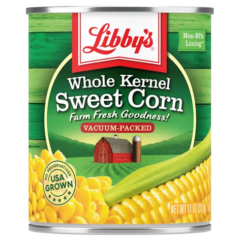 Libbys Whole Kernel Sweet Corn Vacuum Packed Deliciously Sweet