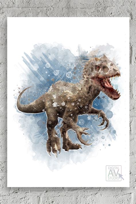 Indominus Rex Print Jurassic World Poster Indominus Rex Poster Jurassic