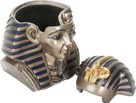 Ebros 55 Inch Tall Ancient Egypt King Tut Head Box Pharaoh Keepsake