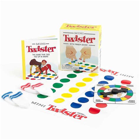 Mini Twister Game With Finger Socks In Fun Retro Ts
