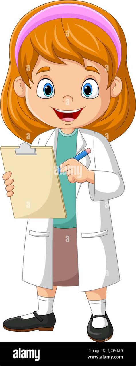 Female Nurse With A Clipboard Stock Vector Images Alamy