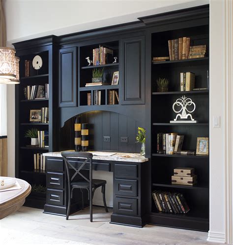 Create More Space And Style With A Desk Built Into Bookcase See How