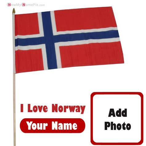 Love Norway Country Flag Profile Photo With Name