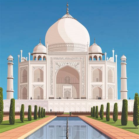 Taj Mahal India Travel Poster Print Taj Mahal Vintage Etsy