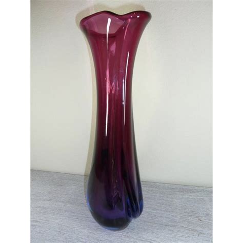 Vintage Italian Purple And Blue Murano Glass Vase Chairish