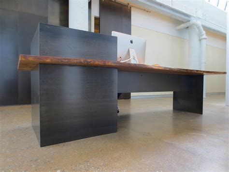 Custom Made Metal Modern Industrial Plate Steel Reception Desk With