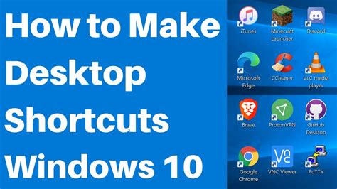 How To Create Desktop Shortcuts In Windows 10 For Installed