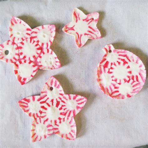 Make Melted Peppermint Candy Christmas Ornaments Dollar Store Crafts
