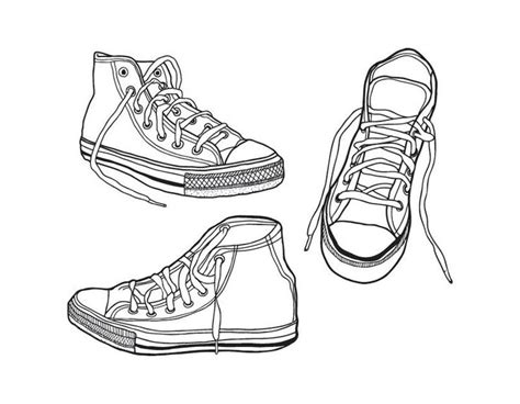 Shoes coloring page is wonderful fun for all ages. Converse all stars shoes cool coloring pages - Enjoy ...