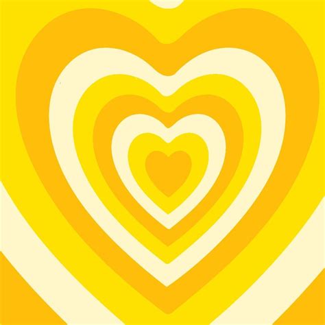 Y2k Powerpuff Girls Yellow Hearts Background Heart Wallpaper Yellow