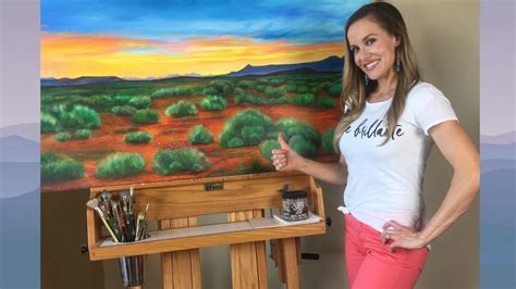 Desert Sunrise Oil Painting Time Lapse By Artist Andrea Kirk The