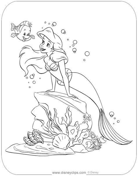 The Little Mermaid Coloring Pages 4 Disneyclips Com